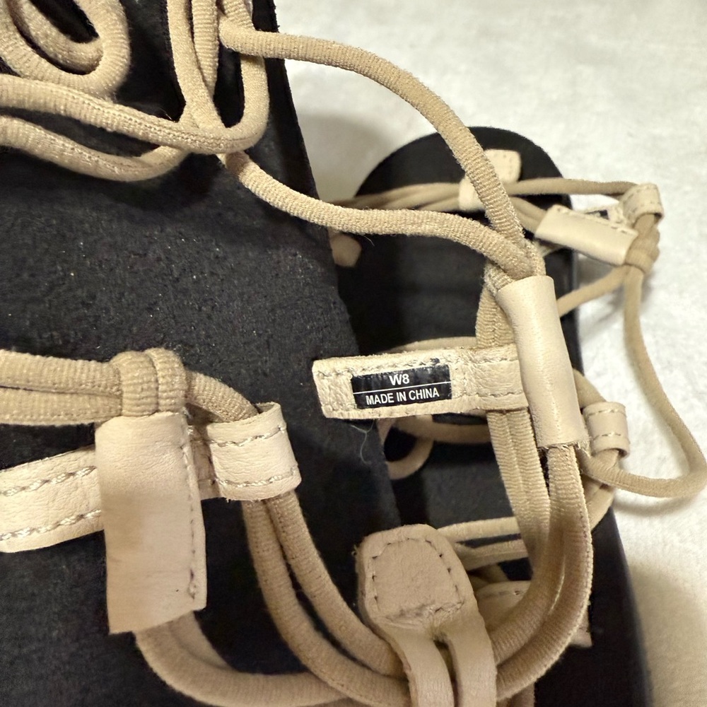 Teva Women's Sandals with Black Sole and Tan Straps - Picture 2 of 3